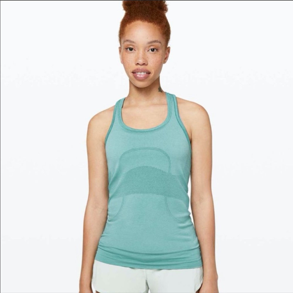 NEVER WORN teal green swiftly tank size 6